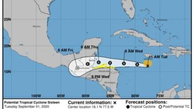 El Centro Nacional de Huracanes pronostica que Nana se convertirá en el quinto huracán de esta temporada 2020 ./NHC.