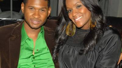 PARIS, FRANCE - JANUARY 20: Singer Usher and his wife Grace Miguel attend the Berluti Menswear Fall/Winter 2017-2018 show as part of Paris Fashion Week on January 20, 2017 in Paris, France. (Photo by Bertrand Rindoff Petroff/Getty Images)