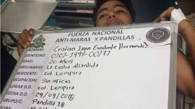 El detenido Cristian Iván Escalante Hernández.