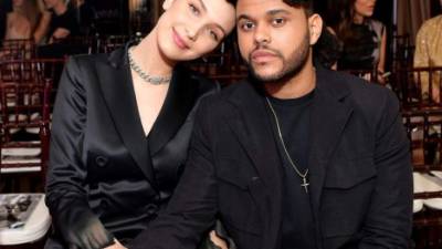 WEST HOLLYWOOD, CA - MARCH 20: EXCLUSIVE COVERAGE Model of the Year Honoree Bella Hadid (L) and Abel 'The Weeknd' Tesfaye attend The Daily Front Row 'Fashion Los Angeles Awards' 2016 at Sunset Tower Hotel on March 20, 2016 in West Hollywood, California. (Photo by Stefanie Keenan/Getty Images for The Daily Front Row)
