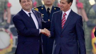 El presidente Enrique Peña Nieto recibió a su homólogo francés François Hollande.