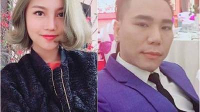 En la fotografía Pink Huyen y el cantante Chau Viet Cuong.