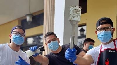 Miembros de la Asociación Pediátrica Hondureña durante la segunda edición de “Cocinando con propósito”.