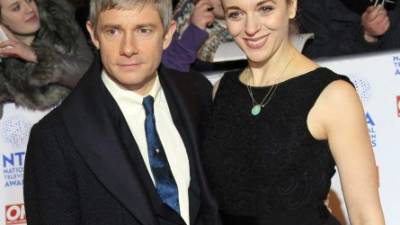 Martin Freeman y Amanda Abbington.