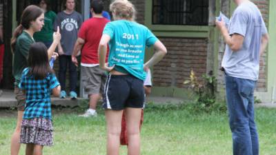 Los jóvenes compartieron una tarde de juegos ayer en Amor y Vida.