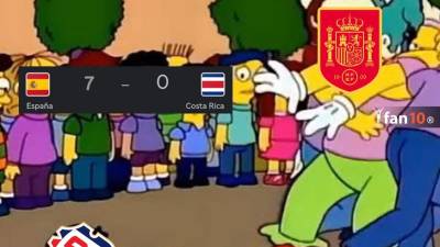 Los memes se burlan de Costa Rica tras ser goleada por España