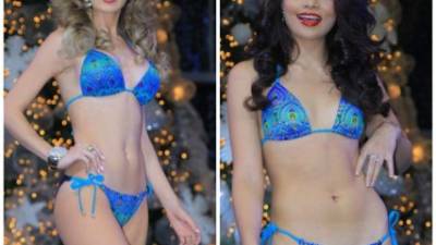 Iroshka Elvir, de Tegucigalpa y Sirey Morán de Yoro en traje de baño.