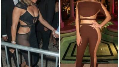 Jennifer López celebró su cumpleaños 47 con un jumsuit color café de Balmain, un diseño muy similar al que usó el cumpleaños anterior. Ambos diseños no usó ropa interior.