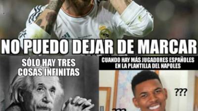 El Real Madrid avanzó a cuartos de final de la Champions al superar al Napoli con marcador global de 6-2, en la vuelta el club blanco ganó 3-1 teniendo que remontar y con un Sergio Ramos como figura al marcar un doblete. No te pierdas los memes.