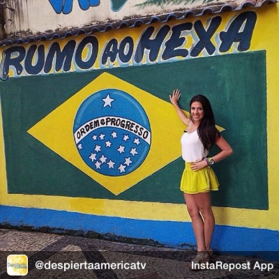 La periodista hondureña Maity Interiano metió la pata en Brasil