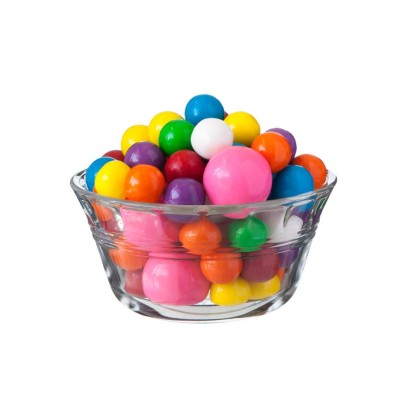 Multicolored gumballs bubble gums, close up