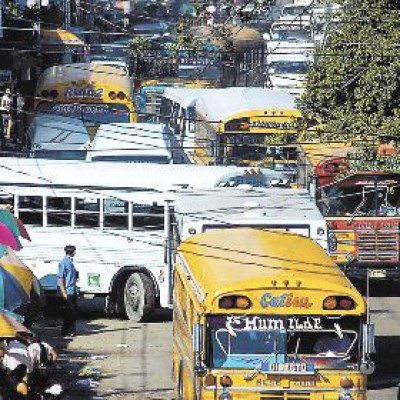 Autobuses continuarán en el centro de San Pedro Sula