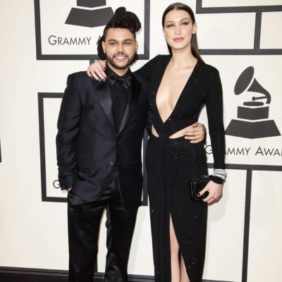 Model Bella Hadid and The Weeknd arrive at The 58th Grammy Awards Red Carpet Feb 15, 2016 - Staples Center - Los Angeles, California, United States<P>Pictured: The Weeknd, Bella Hadid<B>Ref: SPL1241606 150216 </B><BR/>Picture by: Splash News<BR/></P><P><B>Splash News and Pictures</B><BR/>Los Angeles: 310-821-2666<BR/>New York: 212-619-2666<BR/>London: 870-934-2666<BR/>photodesk@splashnews.com<BR/></P>