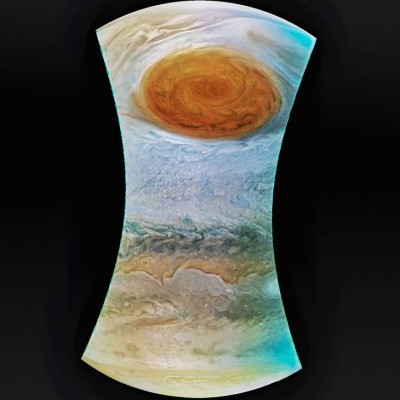 This processed NASA handout image obtained July 12, 2017 shows the Great Red Spot on Jupiter taken by the Juno Spacecraft on its flyby over the storm on July 11.NASA's Juno successfully peered into the giant storm raging on Jupiter. 'My latest Jupiter flyby is complete!' said a post on the @NASAJuno Twitter account. 'All science instruments and JunoCam were operating to collect data.' The unmanned spacecraft came closer than any before it to the iconic feature on the solar system's largest planet. / AFP PHOTO / NASA / Handout / RESTRICTED TO EDITORIAL USE - MANDATORY CREDIT 'AFP PHOTO/NASA / SwRI / MSSS/TSMITH' - NO MARKETING NO ADVERTISING CAMPAIGNS - DISTRIBUTED AS A SERVICE TO CLIENTS