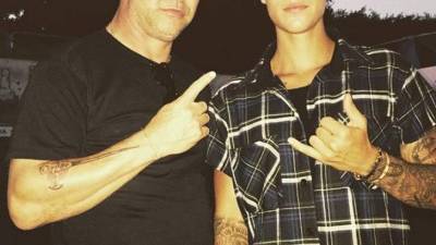Stephen Baldwin y Justin Bieber en una foto de archivo.