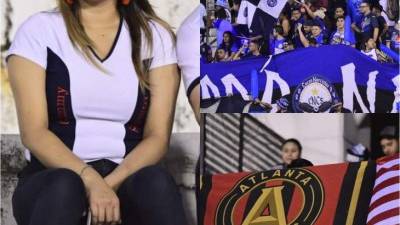 Un bonito ambiente se ha vivido en el estadio Olímpico para el duelo Motagua vs Atlanta United por la Concachampions. Aficionados azules no dejaron solo a su equipo,bellas chicas llegaron al recinto deportivo e inclusive el club de la MLS recibió apoyo. Fotos Yoseph Amaya y Edwin Romero.