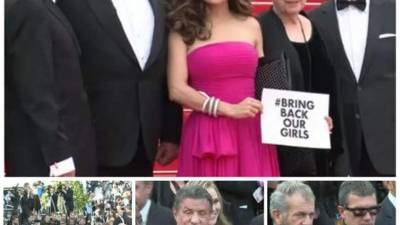 Celebridades del festival de Cannes piden la liberación de las jóvenes secuestradas hace un mes en Nigeria por el grupo islamista Boko Haram.