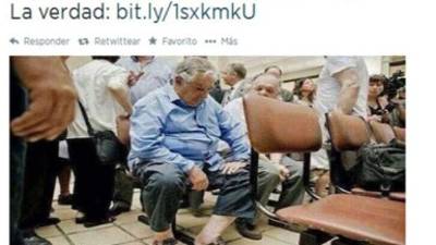 Miles han compartido la foto del presidente de Uruguay en un edificio gubernamental.