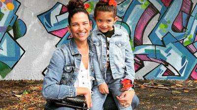 La ex vocalista de La Quinta Estación junto a su primogénita.