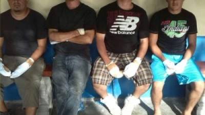 Los detenidos son Emilio Enrique Castro Cortés (22), Yilmer Guzman Márquez (25), Marlon David Flores Coello (31) y Wilmer Antonio Morazan Vaca.