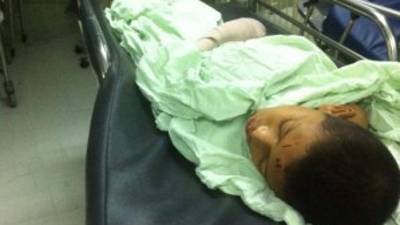 Maynor Josué Leiva ingresó ayer al hospital Mario Rivas de San Pedro Sula.