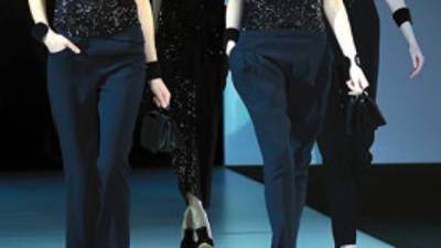 This creation was part of the Emporio Armani Fall/Winter 2011 collection presented in Milan, Italy, Saturday, Feb. 26, 2011. (AP Photo/Antonio Calanni)