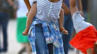 La actriz Jessica Alba y su hija Haven.