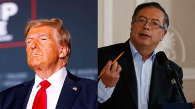 Donald Trump, presidente de los Estados Unidos, y Gustavo Petro, mandatario colombiano.