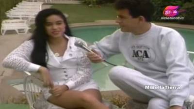 Shakira tenía 16 años cuando fue entrevistada por Salvador Nasralla.