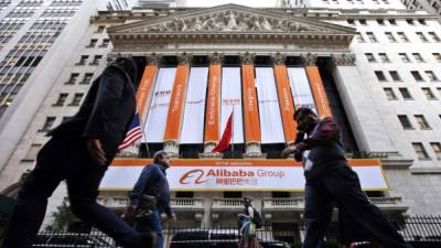 Esta es la sede del grupo Alibaba en New York.