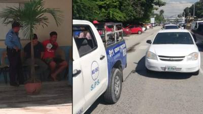 Los dos jóvenes huyeron en un carro blanco; la Policía los alcanzó en Palenque y luego fueron trasladados a la estación policial.