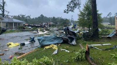 Varios tornados azotaron Alabama tras el paso de la tormenta Claudette./Twitter.