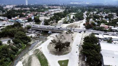 El retorno en Río Blanco está listo para ser habilitado, solo falta parte de la iluminación y señalización. Foto/drone: Melvin Cubas.
