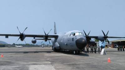 Avión cazahuracanes en la ciudad de La Lima, Cortés, zona norte de Honduras.