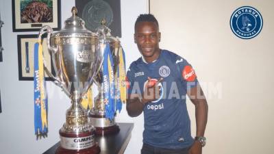 Rubilio Castillo es el máximo goleador histórico del Motagua. FOTO TWITTER MOTAGUA.