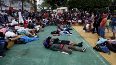 Miles de migrantes hondureños recibieron albergue en Ciudad de Guatemala en su ruta hacia EEUU./AFP archivo.