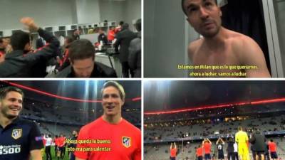 Así celebró el Atlético de Madrid su pase a la final de la Champions League.