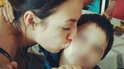 Florencia junto al pequeño Martín. Foto tomada de Periódico Movil