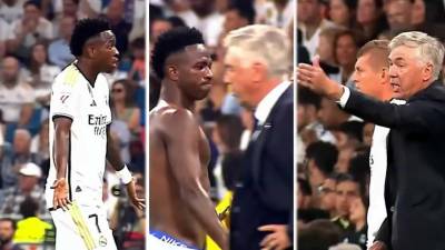 Carlo Ancelotti se mostró molesto con Vinicius en el partido frente a Las Palmas.