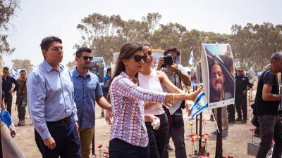 La ex gobernadora de Carolina del Sur, Nikki Haley, durante su visita a Israel este martes.