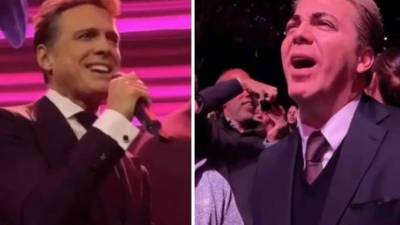 Cristian Castro durante el concierto de Luis Miguel en Argentina.