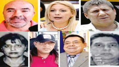 <b>Acusados. Carlos Guevara, Sara Medina, Miguel Gámez, GladysCasco, José Rogelio Sánchez, Freddy Espinoza y Geovanny Castellanos.</b>