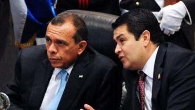 Lobo y Hernández en una fotografía mientras eran diputados del Congreso Nacional.