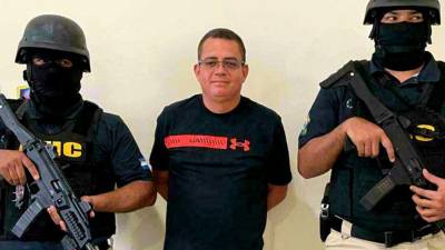 Fredy Mármol, el día de su captura en Tegucigalpa, el 20 de agosto de 2021.