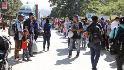 Migrantes hondureños rumbo a la frontera con Guatemala | Imagen de referencia