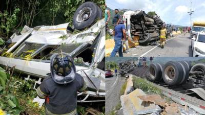 Un aparatoso accidente ocurrió este jueves en la carretera internacional CA-4, a la altura del sector conocido como El Duende.