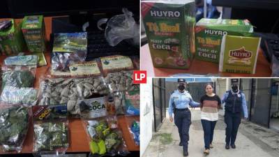 Una mujer que llegó a San Pedro Sula con una serie de dulces hechos con hojas de coca fue detenida por la Policía Nacional.