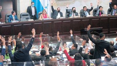Pleno del Legislativo de Honduras.