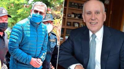 Juan Orlando Hernández, expresidente de Honduras, y Kevin Castel, juez de la Corte del Distrito Sur de Nueva York.