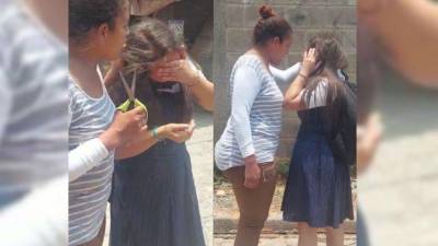 VIDEO: Mujeres agreden y amenazan con tijera a colegiala hondureña